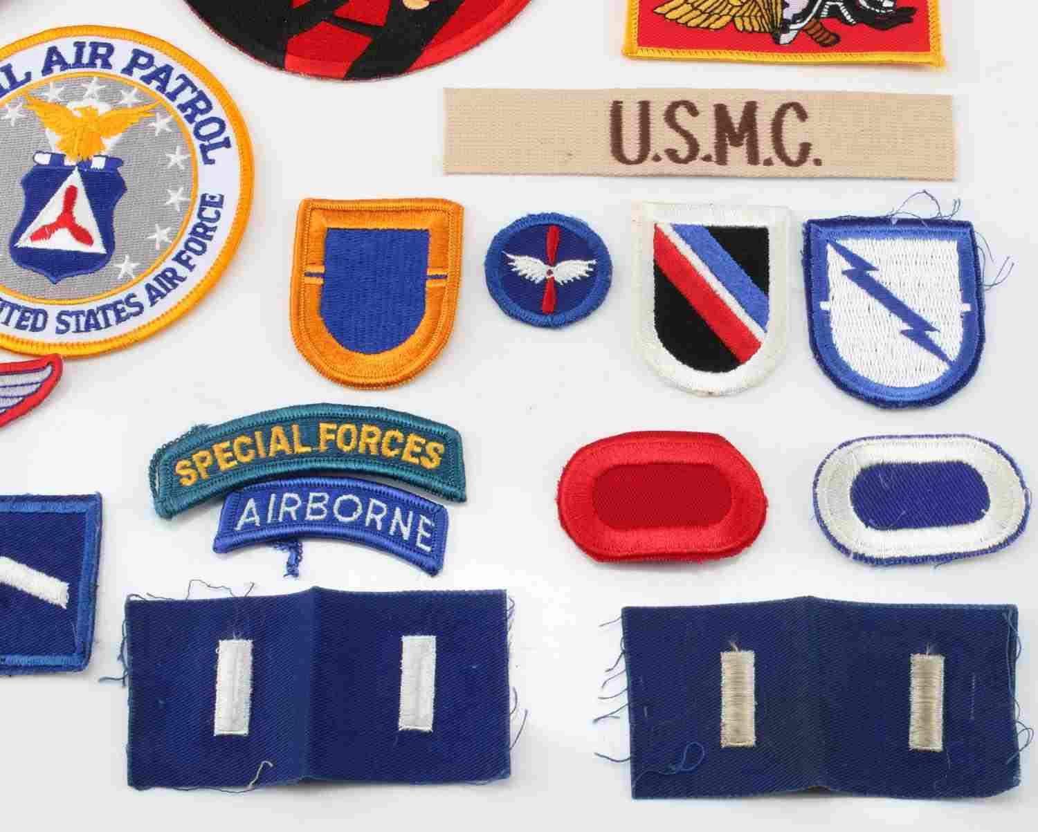 US MILITARY SQUADRON & BERET SHOULDER PATCH LOT