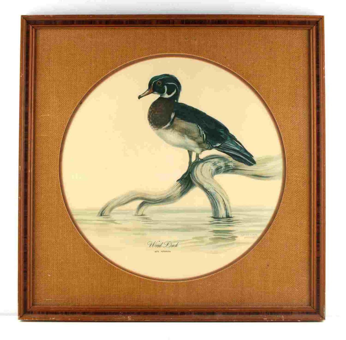 VINTAGE DIETMAR KRUMREY WOOD DUCK PRINT