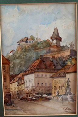 ADOLF HITLER ORIGINAL AQUARELL PAINTING W COA