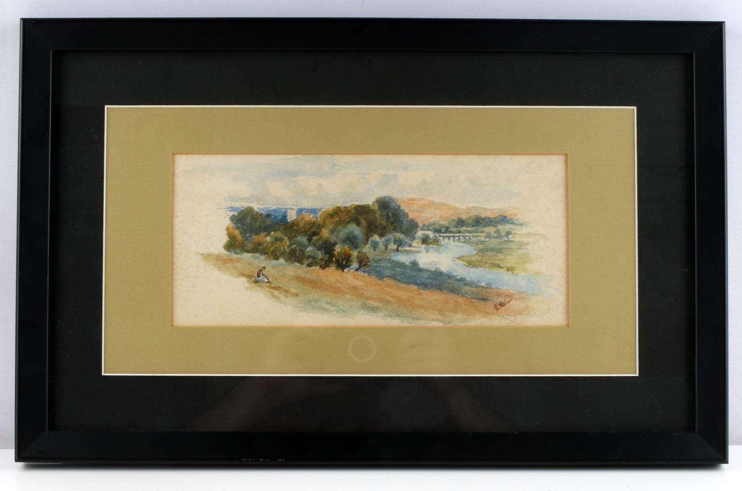 ADOLF HITLER SIGNED WATERCOLOR LANDSCAPE PAINTING