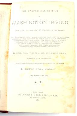 ANTIQUE LIFE WORK COMPILATIONS OF WASHINTON IRVING