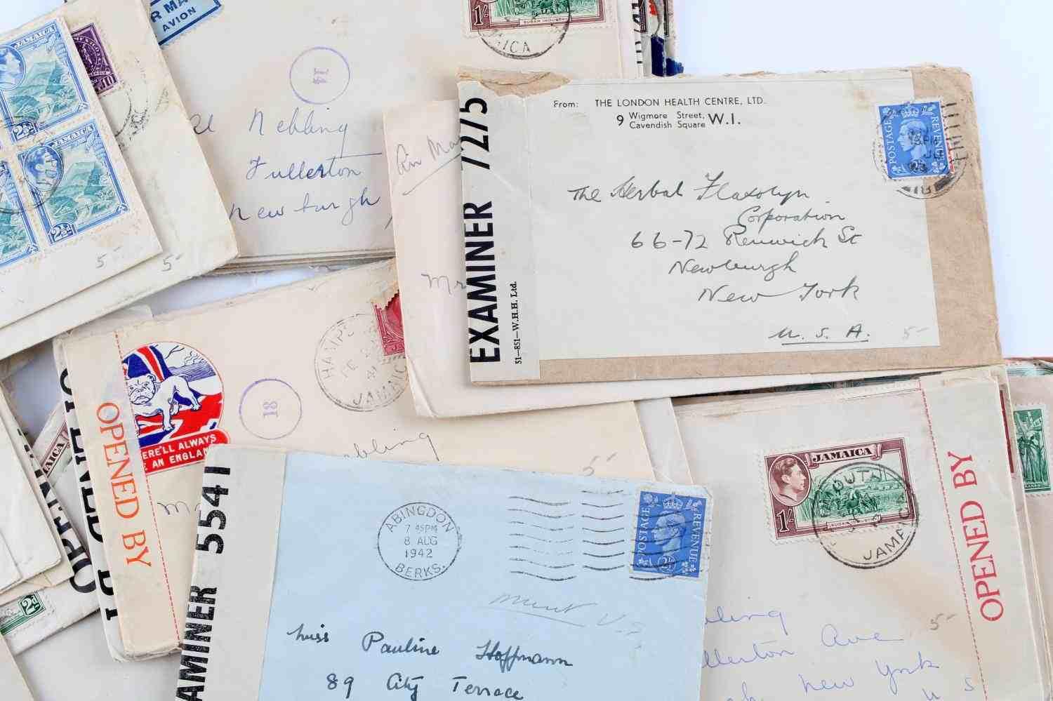 WWII CENSORED ENVELOPES STAMP GREAT BRITAIN EMPIRE