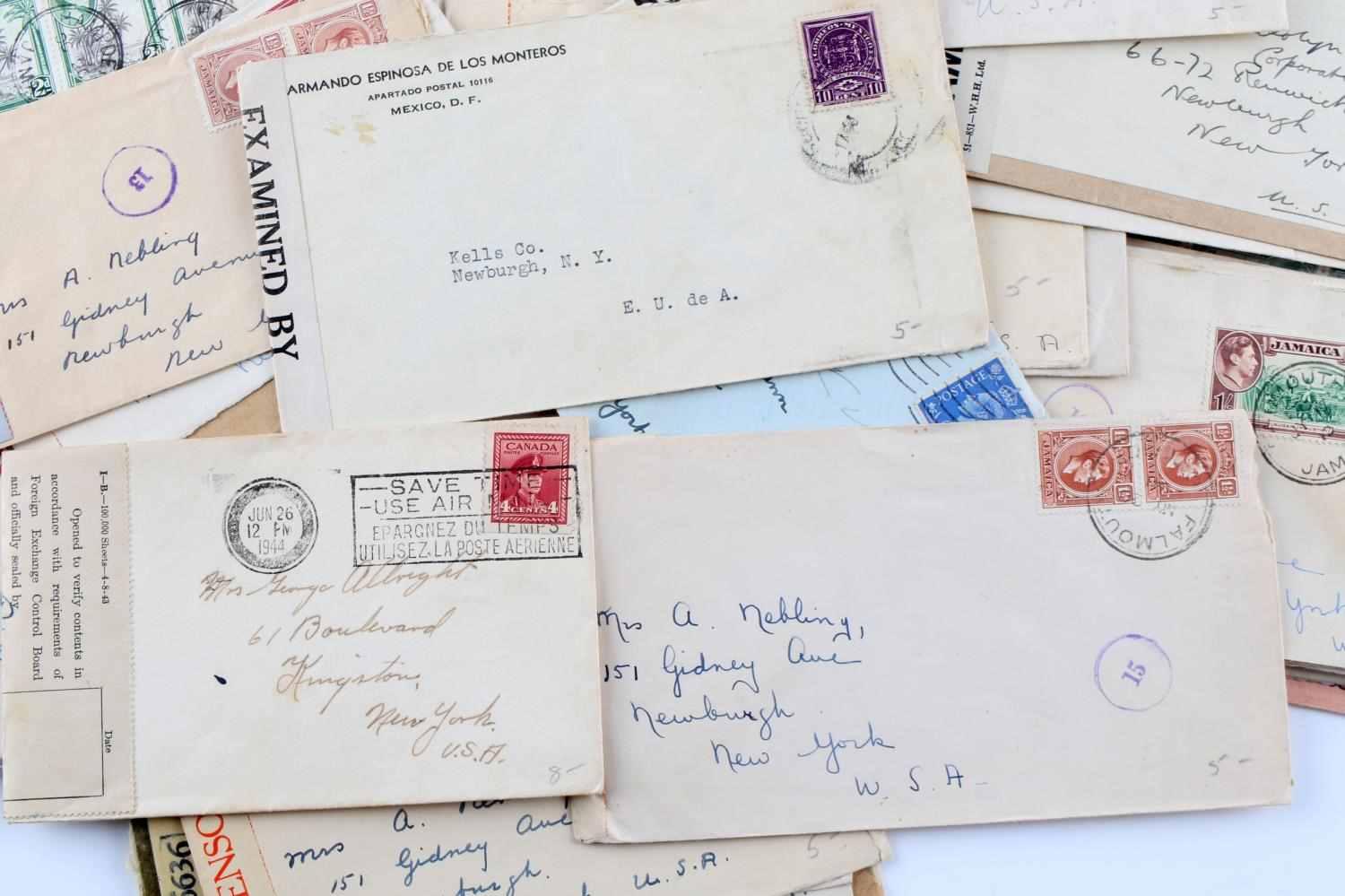 WWII CENSORED ENVELOPES STAMP GREAT BRITAIN EMPIRE