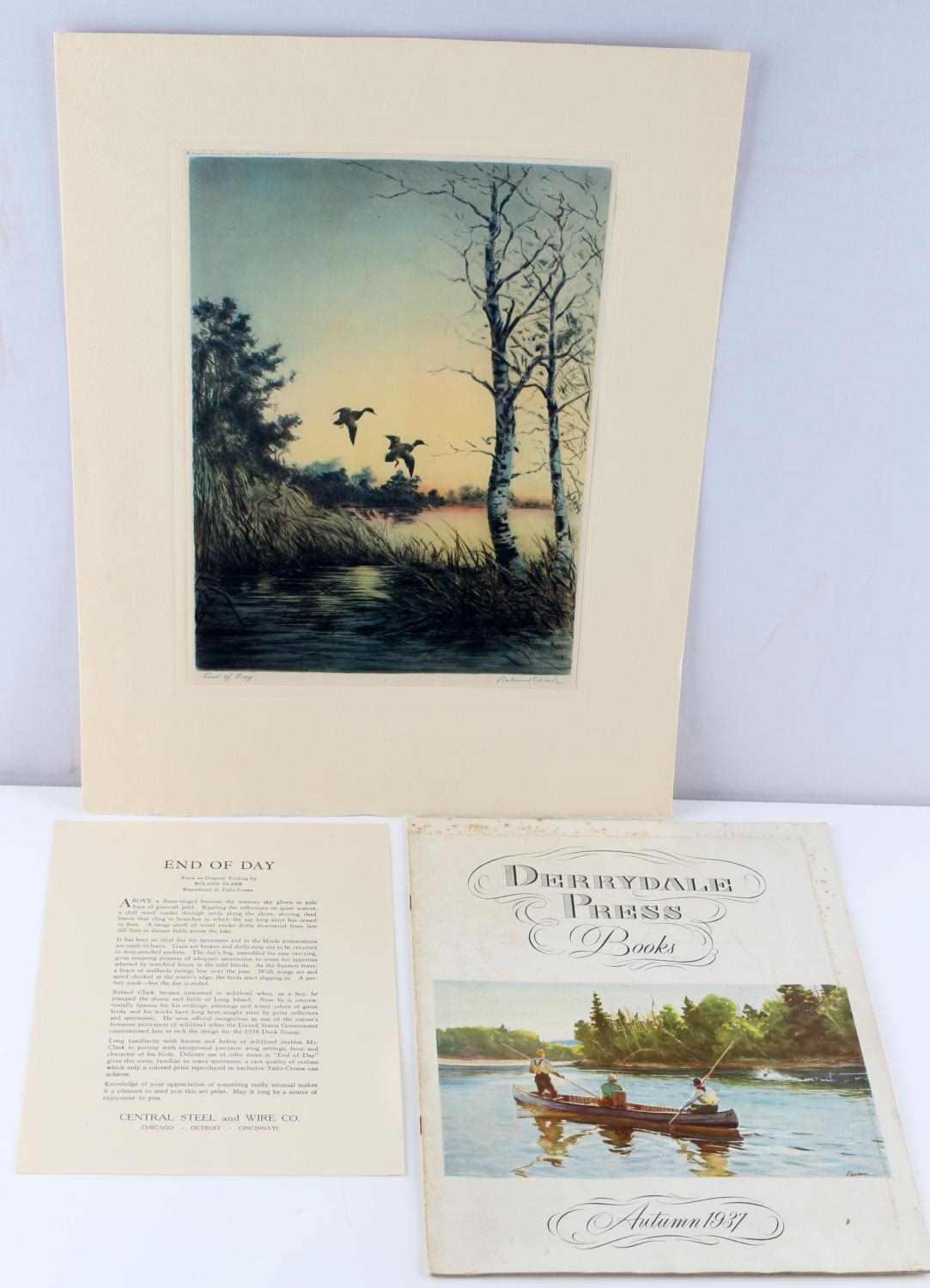 DERRYDALE PRESS SIGNED PRINT OF ROLAND CLARK