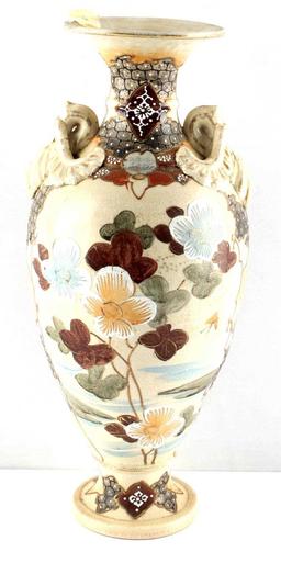 EARLY MEIJI PERIOD LATE 19TH SATSUMA CERAMIC VASE