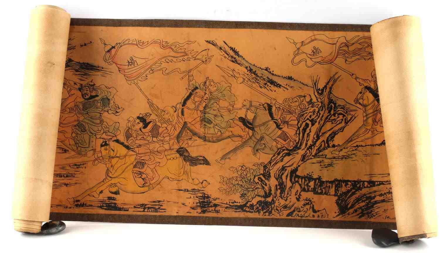 ANTIQUE QING DYNASTY CHINESE SCROLL PAINTING