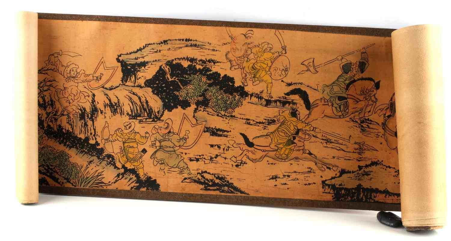 ANTIQUE QING DYNASTY CHINESE SCROLL PAINTING