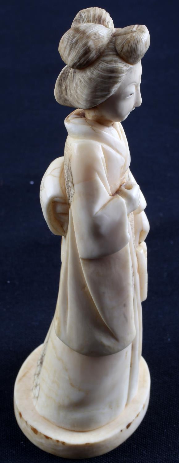 ANTIQUE IVORY FIGURAL MEIJI PERIOD OKIMONO