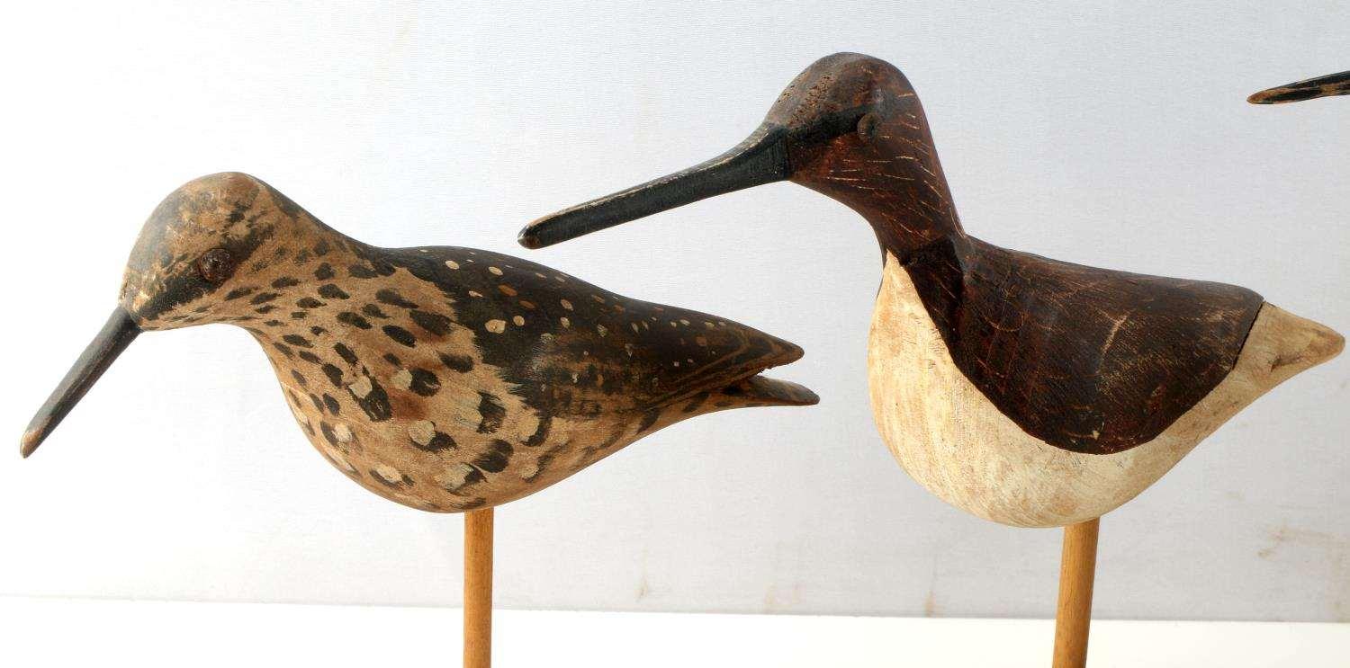 LOT OF 5 WEK KIRPATRICK WOOD CARVED SHORE BIRDS