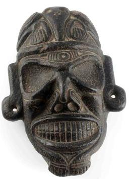 PRE COLUMBIA TAINO CULTURE SKULL ZEMI HEAD CARVING