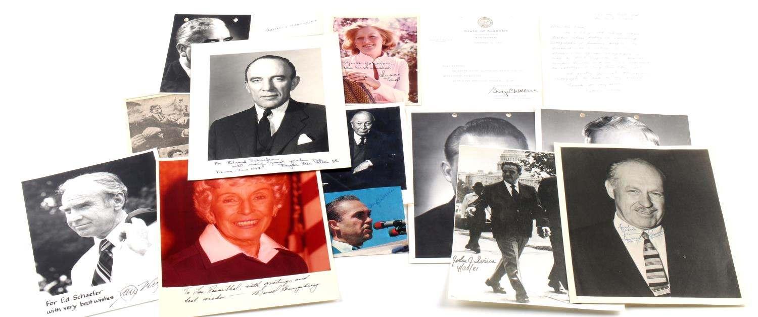 14 SIGNED PHOTOS LETTERS OF U.S. POLITICIANS