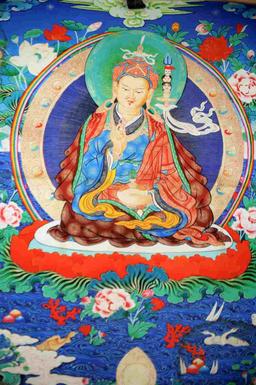 VINTAGE TIBETIAN BUDDIST THANGKA PAINTING ON PAPER