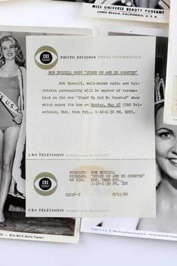 1953 MISS UNIVERSE BEAUTY PAGEANT PRESS PHOTO LOT