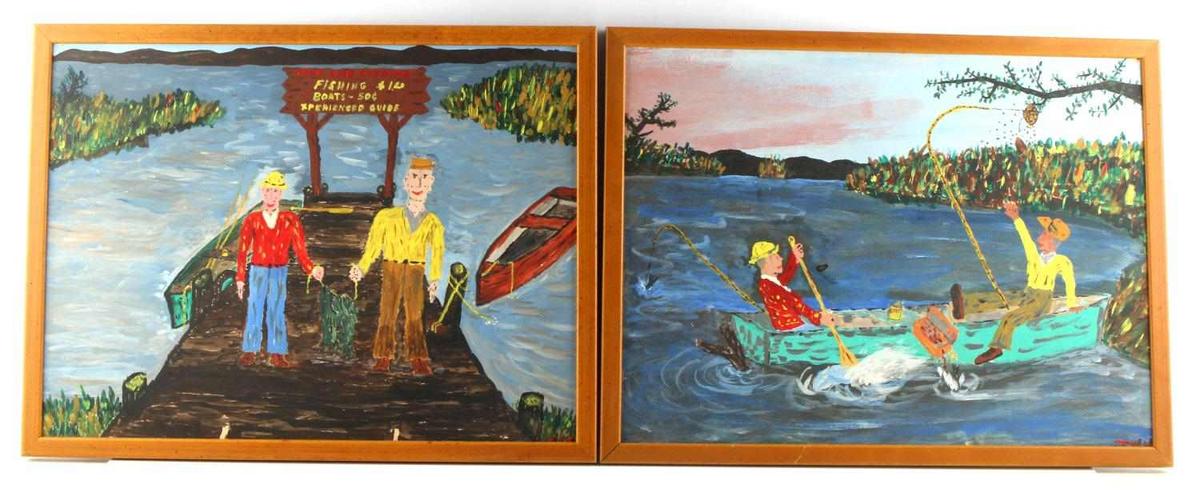 ORIGINAL SOUTHERN COMEDY FOLK ART PAINTINGS