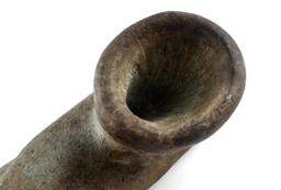 WOODLAND GROOVED HARD STONE PIPE ARTIFACT