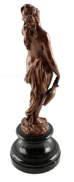 1896 ANTIQUE MAX LINDENBERG NUDE WOMAN WITH VASE