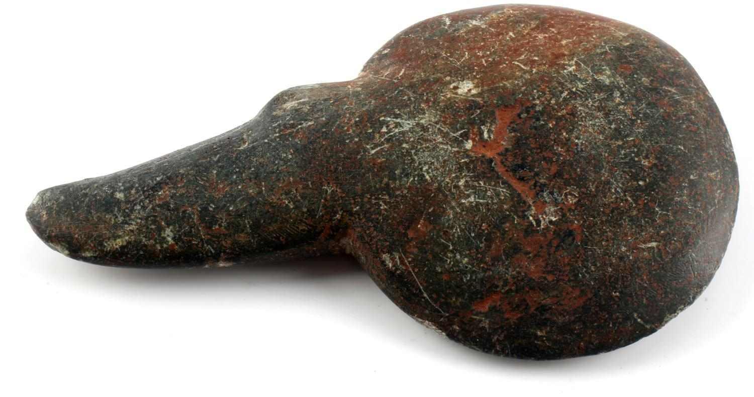 NATIVE AMERICAN HOPEWELL RAVEN PIPESTONE ARTIFACT