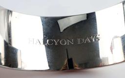 HALCYON DAYS PATTERNED SILVER TONE BANGLE BRACELET