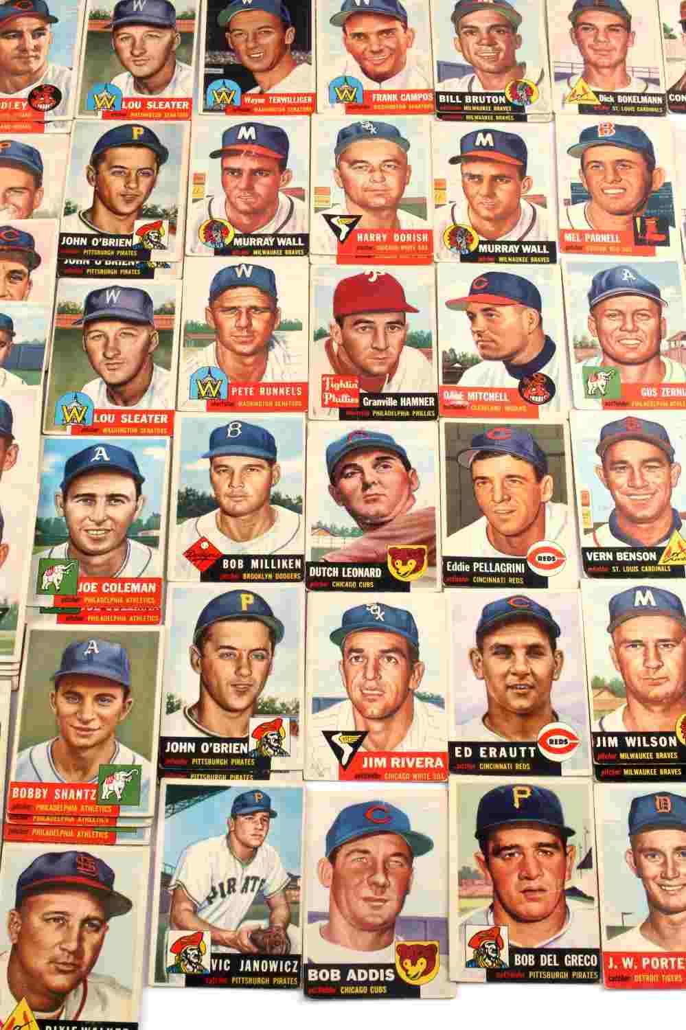 SET OF 117 GOLDEN AGE 1953 TOPPS BASEBALL CARDS