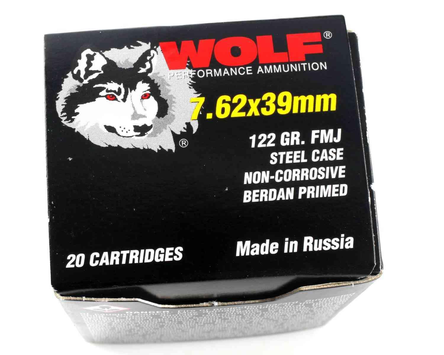 240 ROUNDS OF WOLF 7.62 X 39MM FMJ NEW IN BOX AMMO