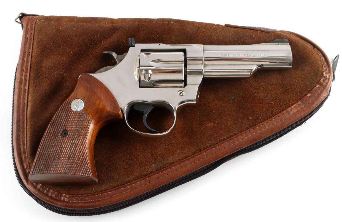 NICKEL COLT TROOPER MK III .357 MAG 6 SHT REVOLVER