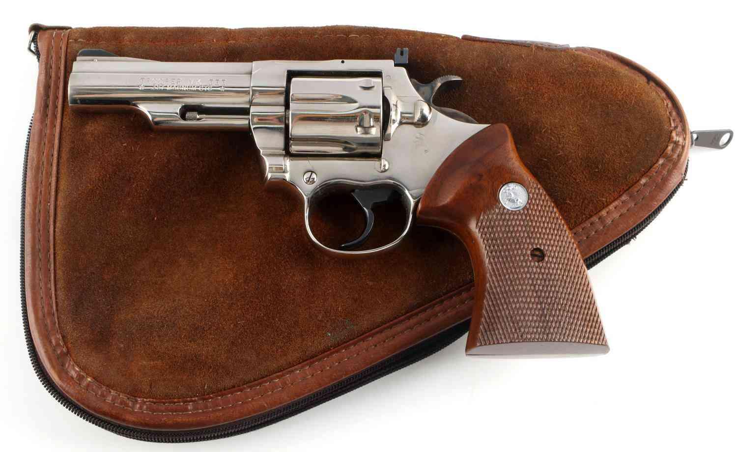 NICKEL COLT TROOPER MK III .357 MAG 6 SHT REVOLVER