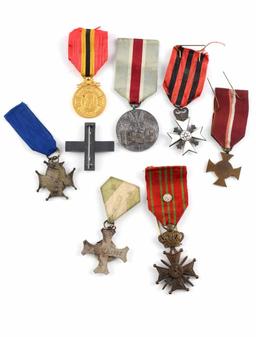IMPERIAL RUSSIA GERMAN POLAND MEDAL CROSS LOT OF 8