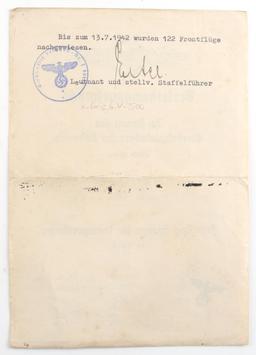 WWII THIRD REICH LUFTWAFFE GOLD AWARD DOCUMENT