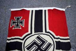 WWII THIRD REICH GERMAN NSDAP FLAG & POLE TOPPER