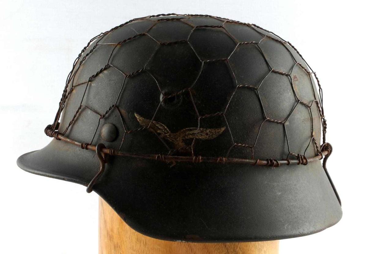 WWII GERMAN REICH LUFTWAFFE CHICKEN WIRE HELMET