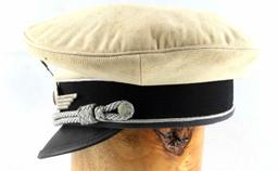 WWII GERMAN LUFTWAFFE OFFICER SUMMER VISOR CAP