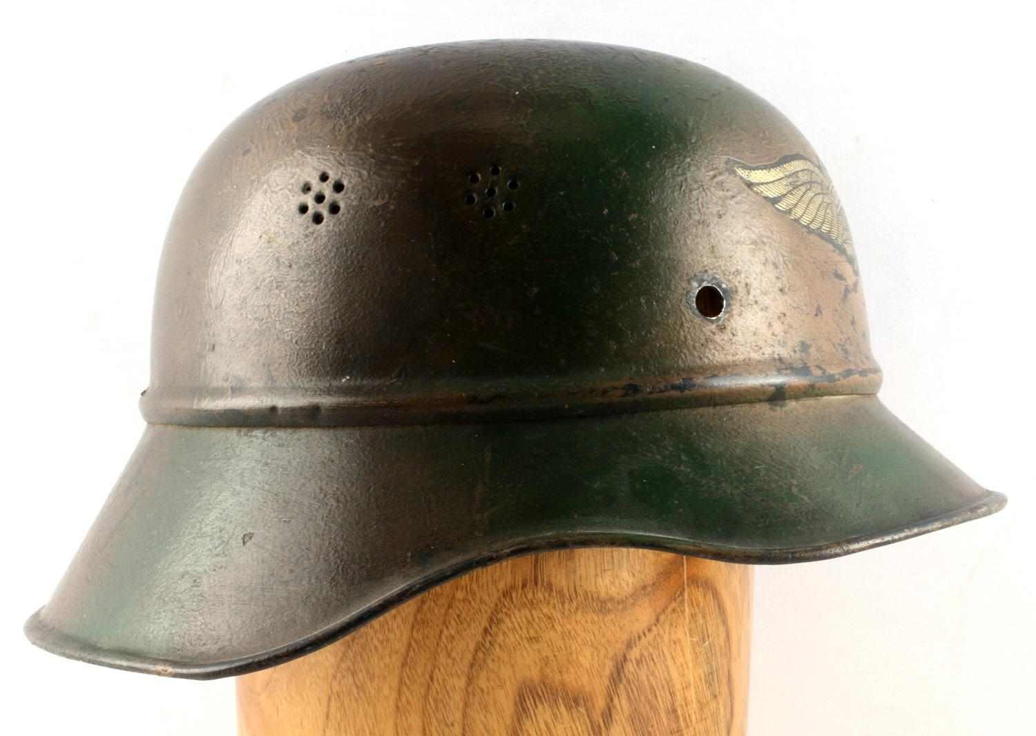 WWII GERMAN THIRD REICH LUFTSCHUTZ M-38 HELMET