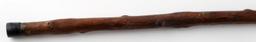 ANTIQUE WALKING STICK CANE WITH ANTLER HANDLE