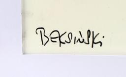 SIGNED BEKSINSKI ORIGINAL SURREALIST DRAWING