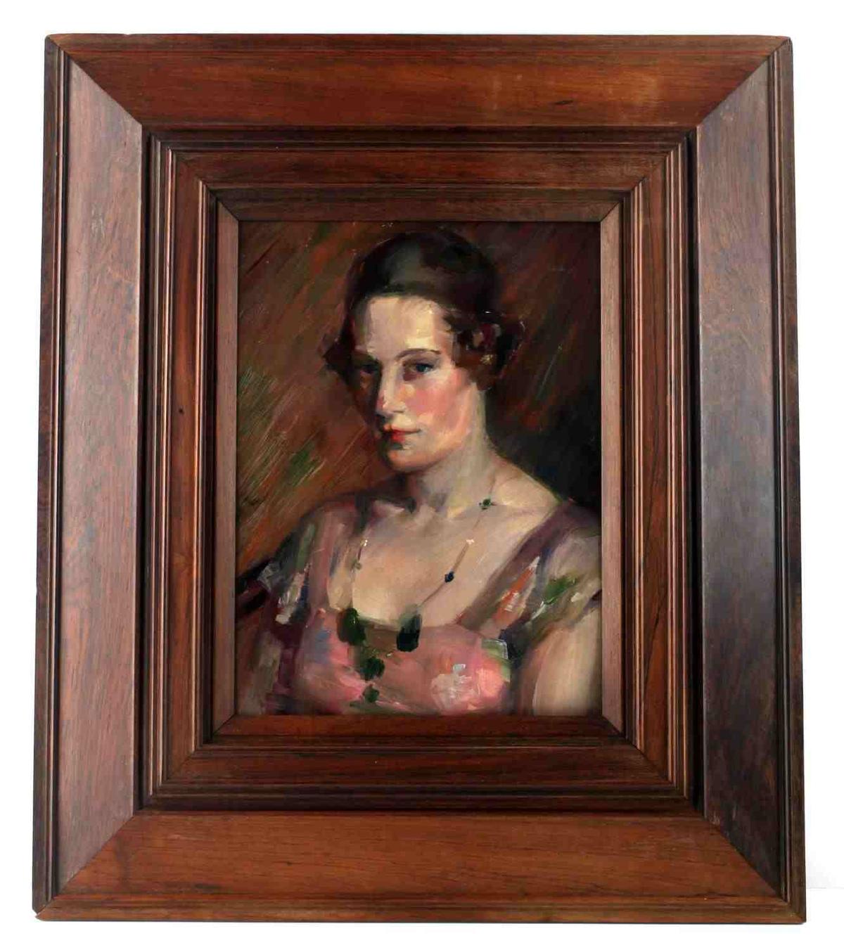 RUTH PAYNE BURGESS PORTRAIT OIL PAINTING