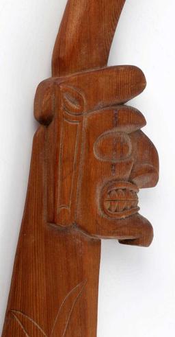 PACIFIC NORTHWEST COAST INDIAN DANCE CARVED PADDLE