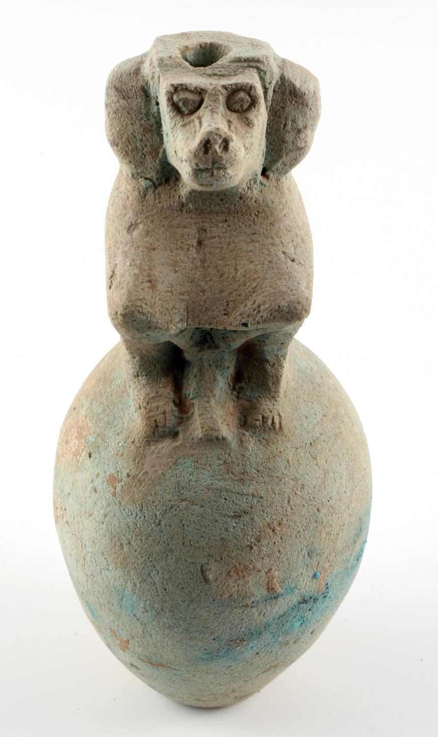 ANCIENT EGYPTIAN NEW KINGDOM BABI BABOON VESSEL