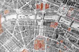 VINTAGE 1958 MID CENTURY CITY OF PARIS MAP