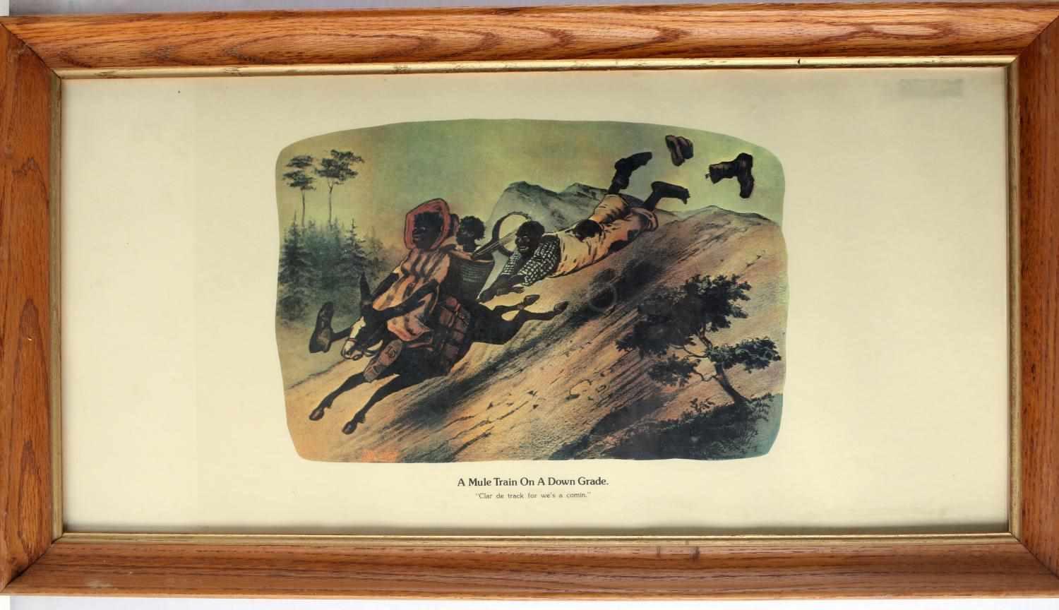 BLACK AMERICANA CURRIER & IVES DARKTOWN PRINT