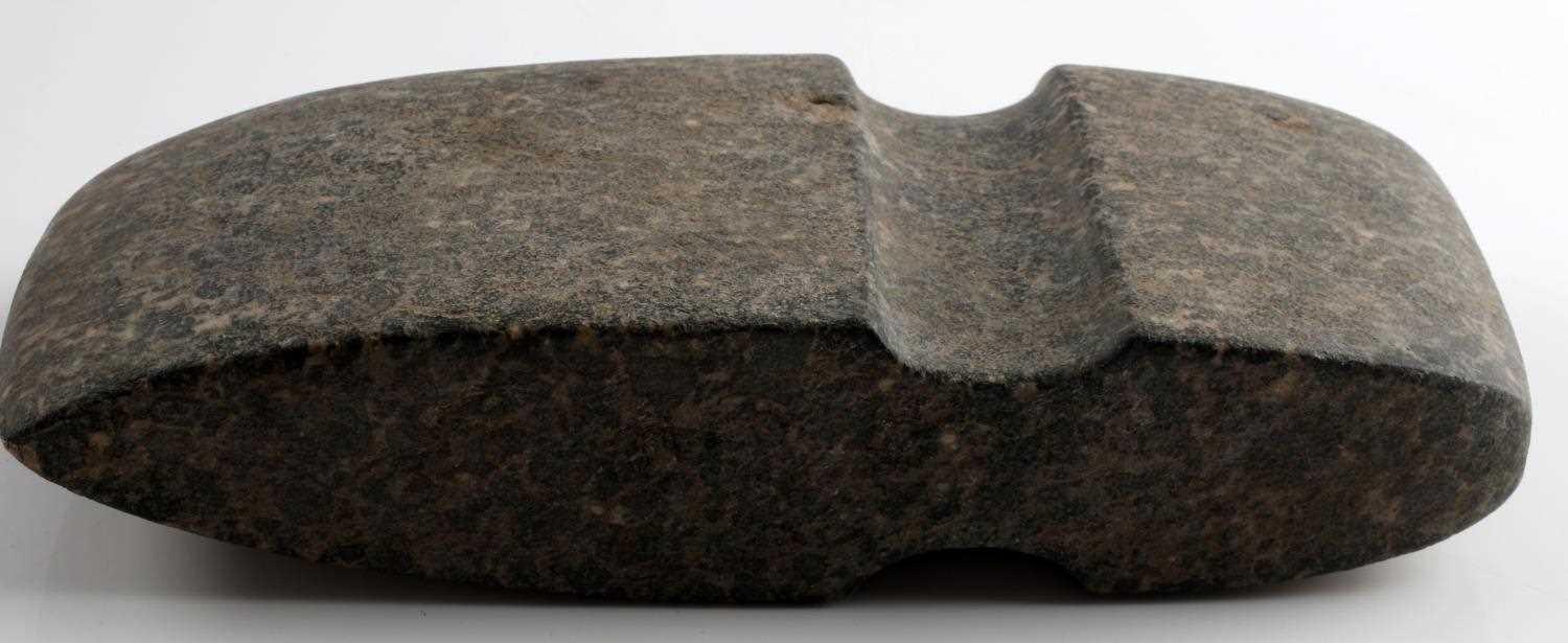 NATIVE AMERICAN BLACK DIORITE STONE AXE FORM