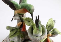 ROYAL CROWN PORCELAIN HUMMINGBIRDS BY BYRON