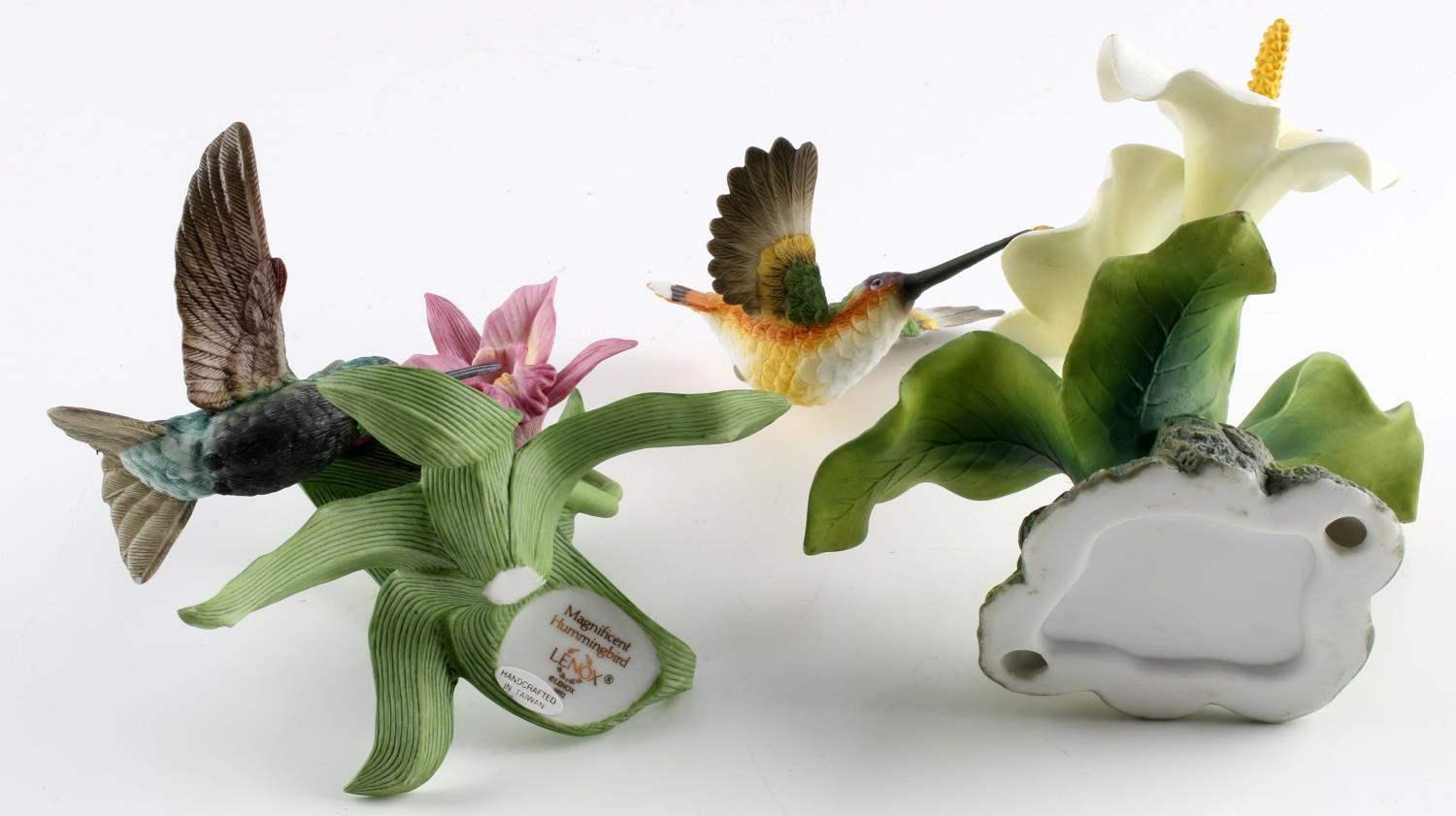 LENOX & PORCELAIN HUMMINGBIRD FIGURINES