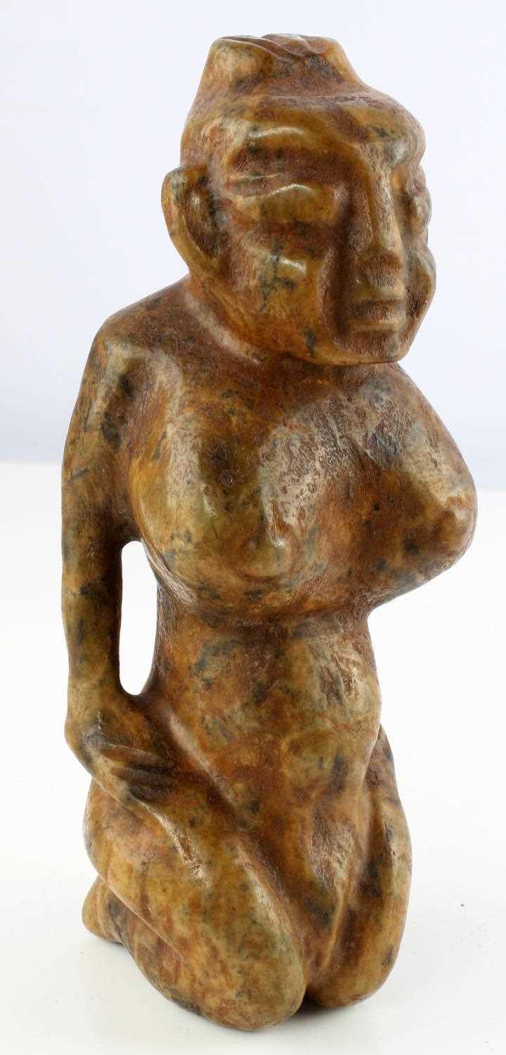 OLD WORLD FERTILITY GODDESS CARVED STATUE