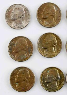 19 BU SILVER WAR NICKEL LOT 6 WITH FULL STEPS