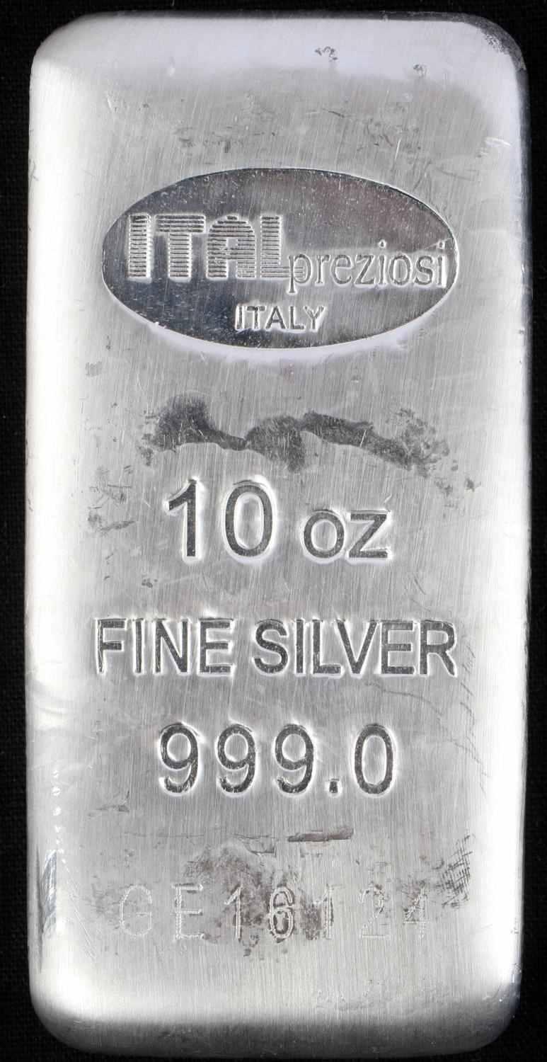 10 TROY OUNCE 999 FINE SILVER BULLION BAR