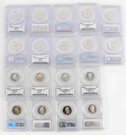 18 SILVER PCGS PR69DCAM NP & STATE QUARTER COINS