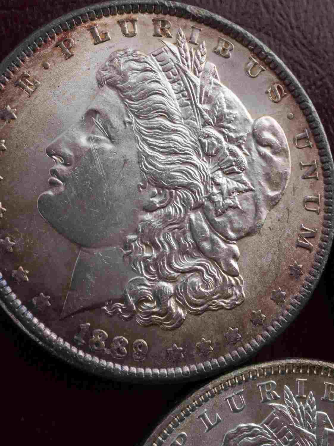 1889 1890 1904-0 MORGAN SILVER DOLLARS MINT STATE
