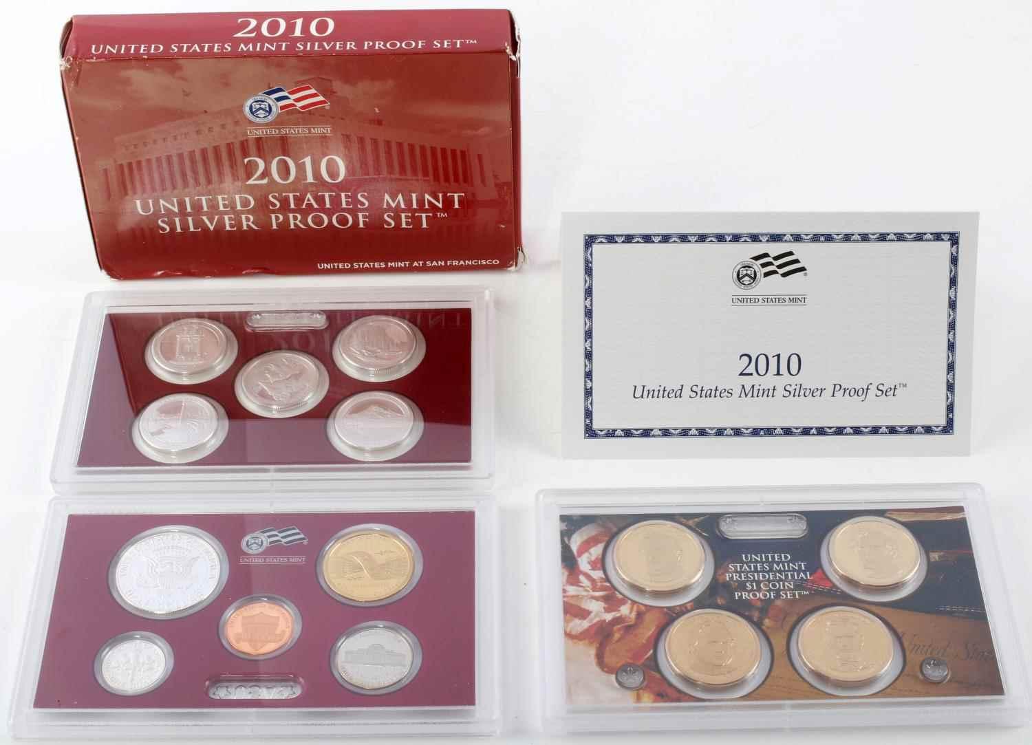 4 U.S. MINT SILVER PROOF SETS COINS 2009 & 2010