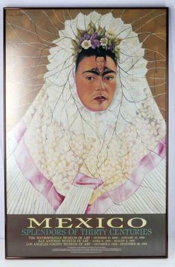 FRIDA KAHLO MET MUSEUM PRINT SIGNED FRAMED POSTER