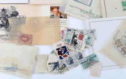 UNSEARCHED LOT OF MISCELLANEOUS US & WORLD STAMPS